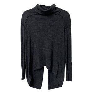 FREE PEOPLE WE THE FREE SWEATER SPLIT BACK COWL NECK LONG SLEEVE KNIT SZ XS BOHO